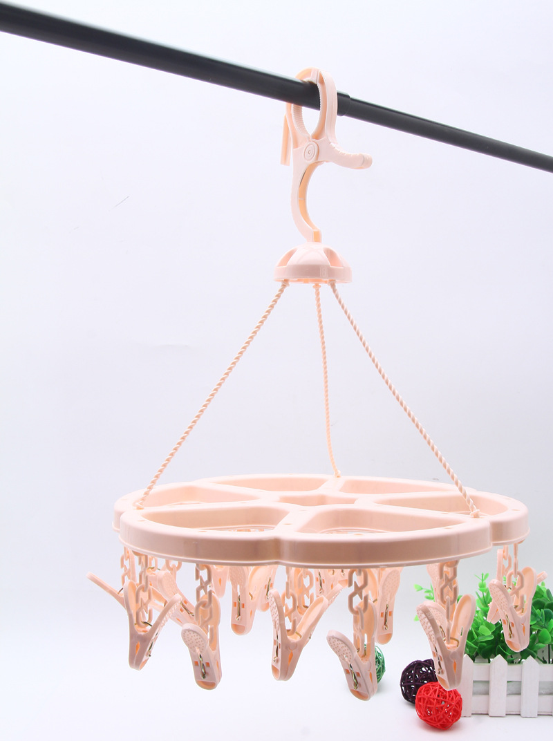 优质多衣物晾晒架 龙飞翔塑料日用百货衣架批发 多色圆盘晾衣架