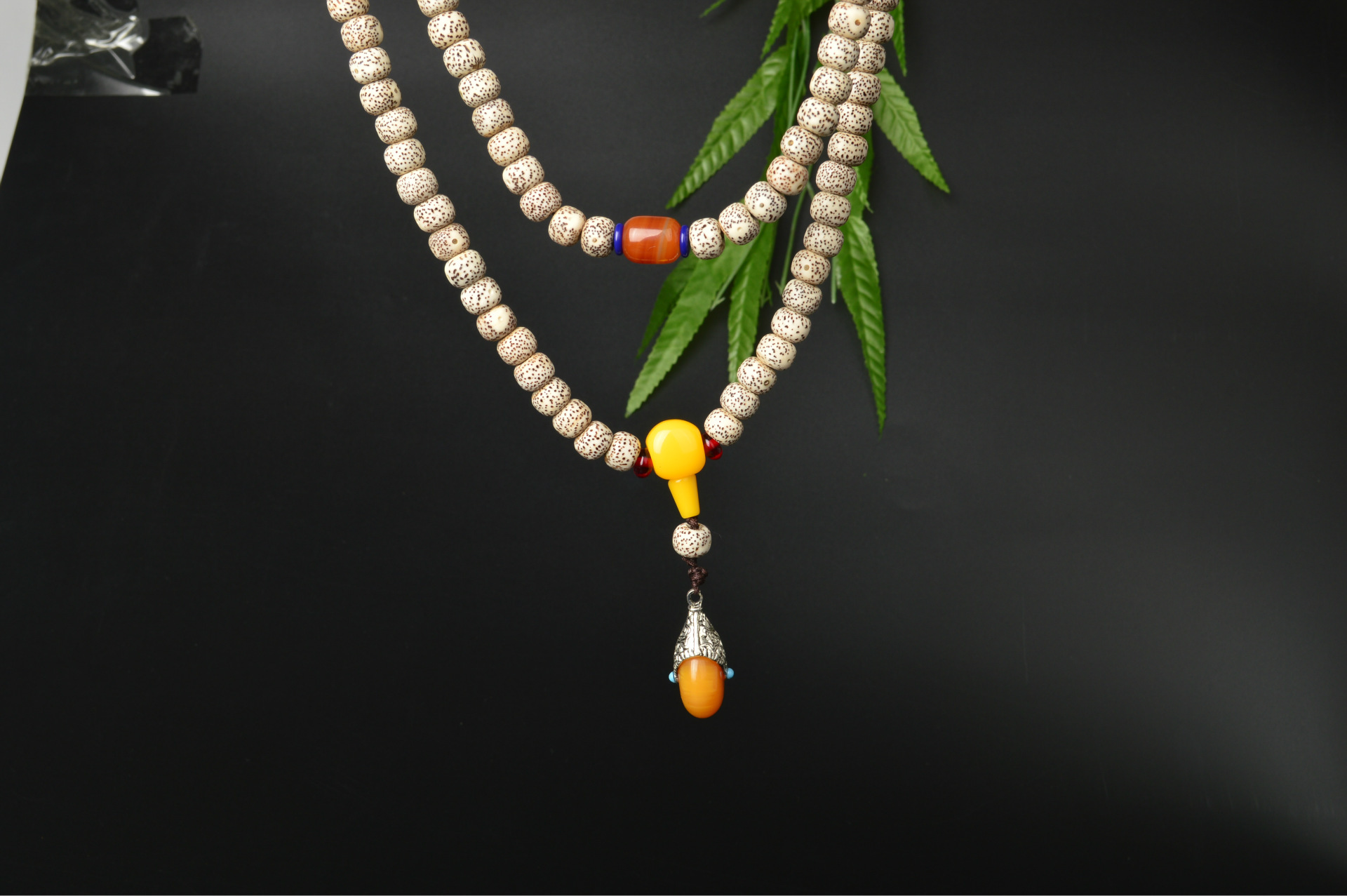 尼泊尔精品a高密星月菩提108正月原籽男女藏式佛珠念珠手串手链