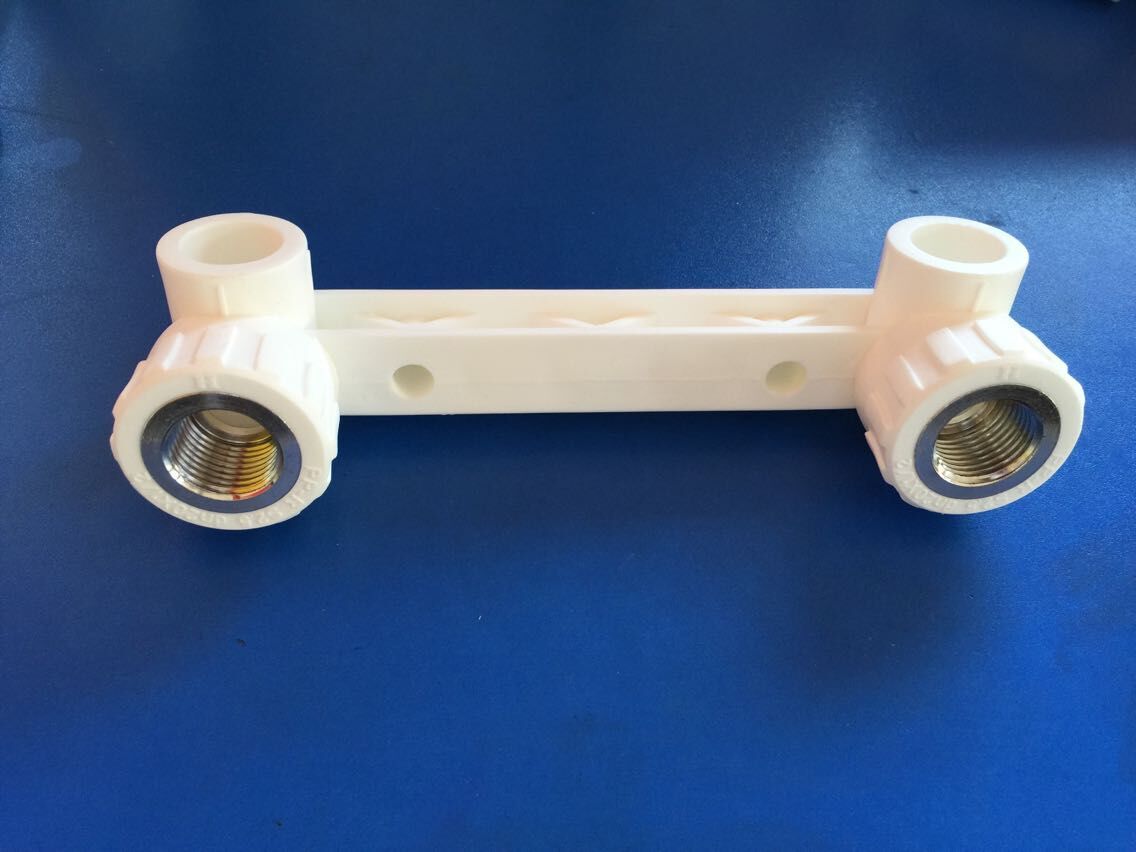 汇佳精品ppr淋浴带座弯头58-3铜质 连体弯