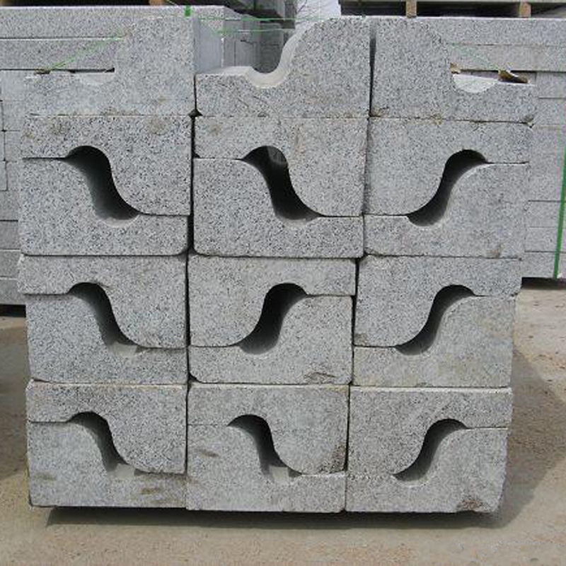 新款斜坡五莲花路沿石红色花岗岩环境石材优选德发自有矿山