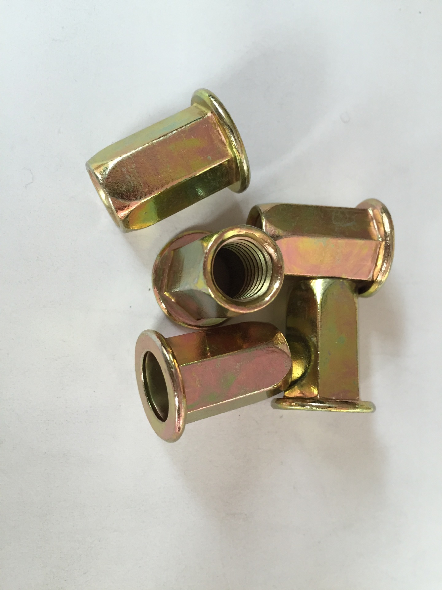 专业生产盲孔铆螺母 m6平头竖条纹(盲孔)蓝白 量大从优