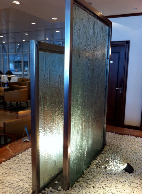 不锈钢工艺玻璃流水墙水幕墙 1200x2000mm 酒店大厅用 一帆风顺-糯米