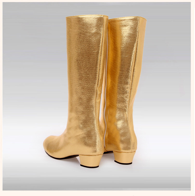 专柜正品 酷彩贝蒂 金色舞蹈靴子 藏族舞蹈靴子 羌族舞靴 蒙古鞋 新疆