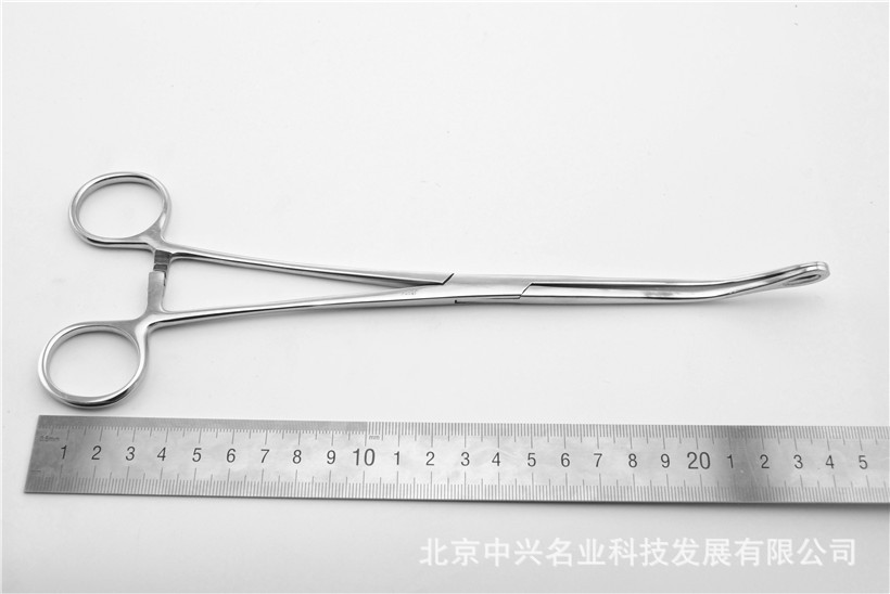 不锈钢医用卵圆钳 海绵钳25cm 上海金钟 基础外科手术器械