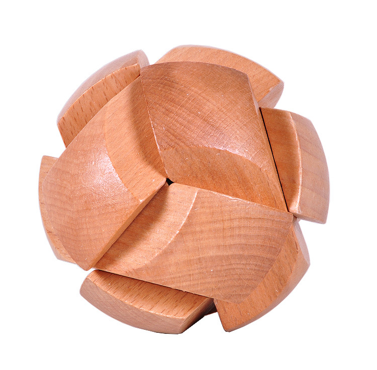 木制成人古典益智玩具 孔明锁 鲁班锁 足球锁