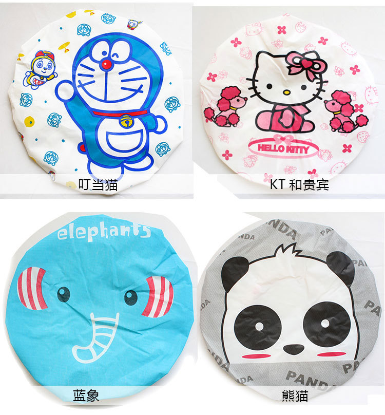 萌系可爱卡通洗澡浴帽 日式防水沐浴帽洗头帽