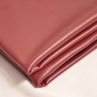 pu仿皮面料 小羊皮纹涂层超柔绒布 加绒皮裤面料