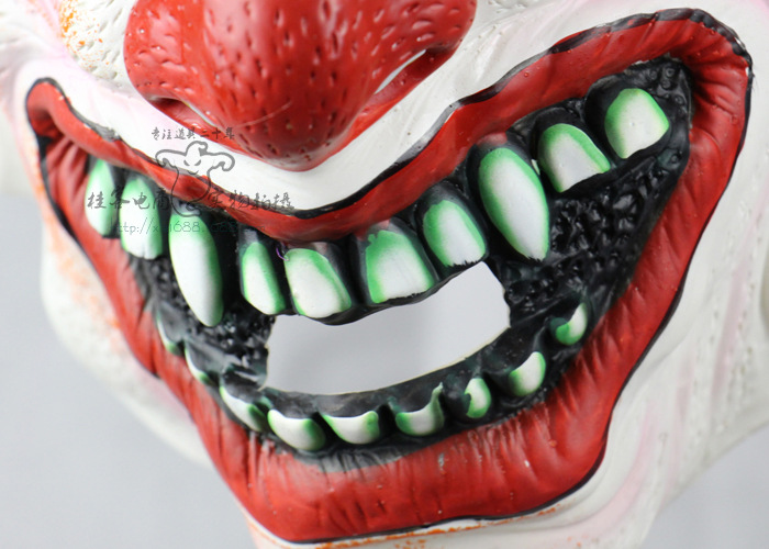 高档乳胶逼真红毛鬼面具 愚人万圣节舞会演出道具 恐怖鬼面具批发