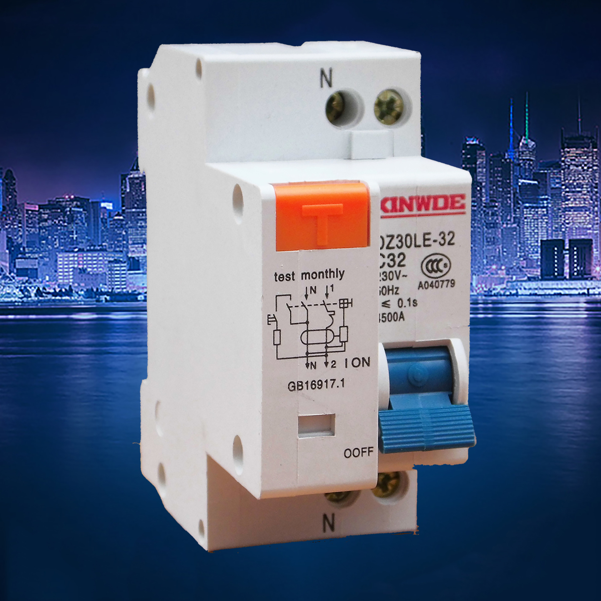 鑫威德双线断路器 空气开关带漏电 双进双出漏电保护器dz30le-32a