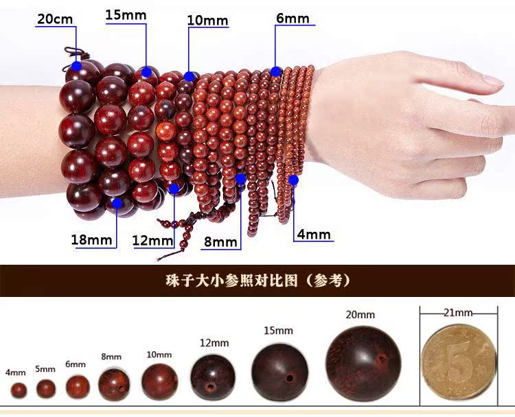 佛珠尺寸大小对比图
