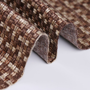 现货批发 900d纱支阳离子染色麻布植绒面料 潮流鞋材布沙发布订做