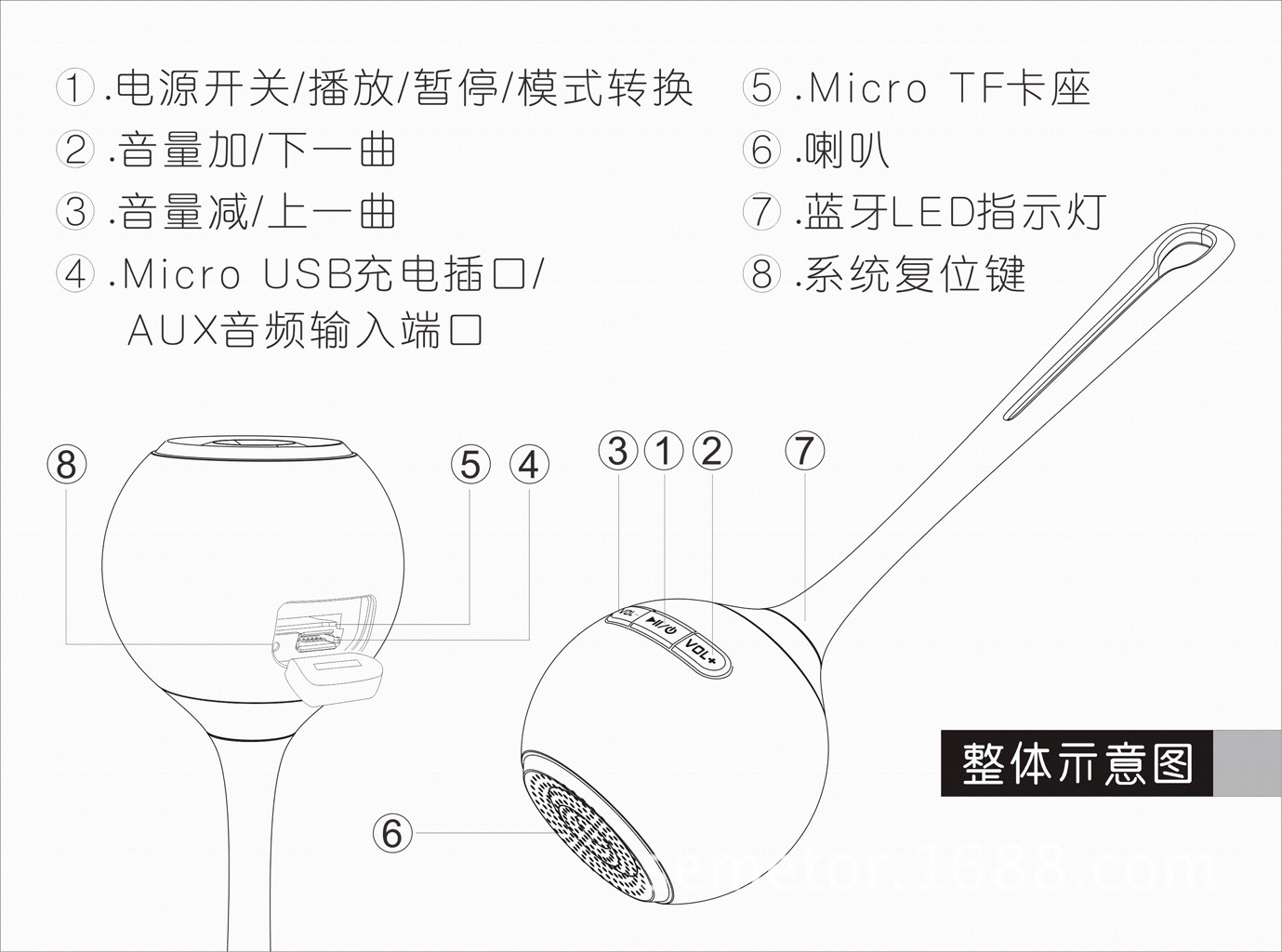 2015爱音佳新款专利私模四级防水蓝牙音箱 防水户外无线蓝牙音箱