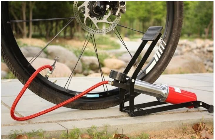 汽车充气泵/高压脚踏汽车轮胎/打气筒/多功能打气泵 脚踩打气泵