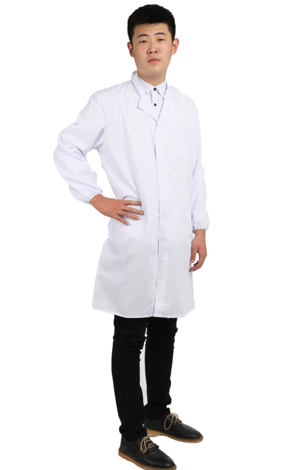 医用白大褂 医生实验室服 食堂工作大褂 长袖白色护士服 厂家直销