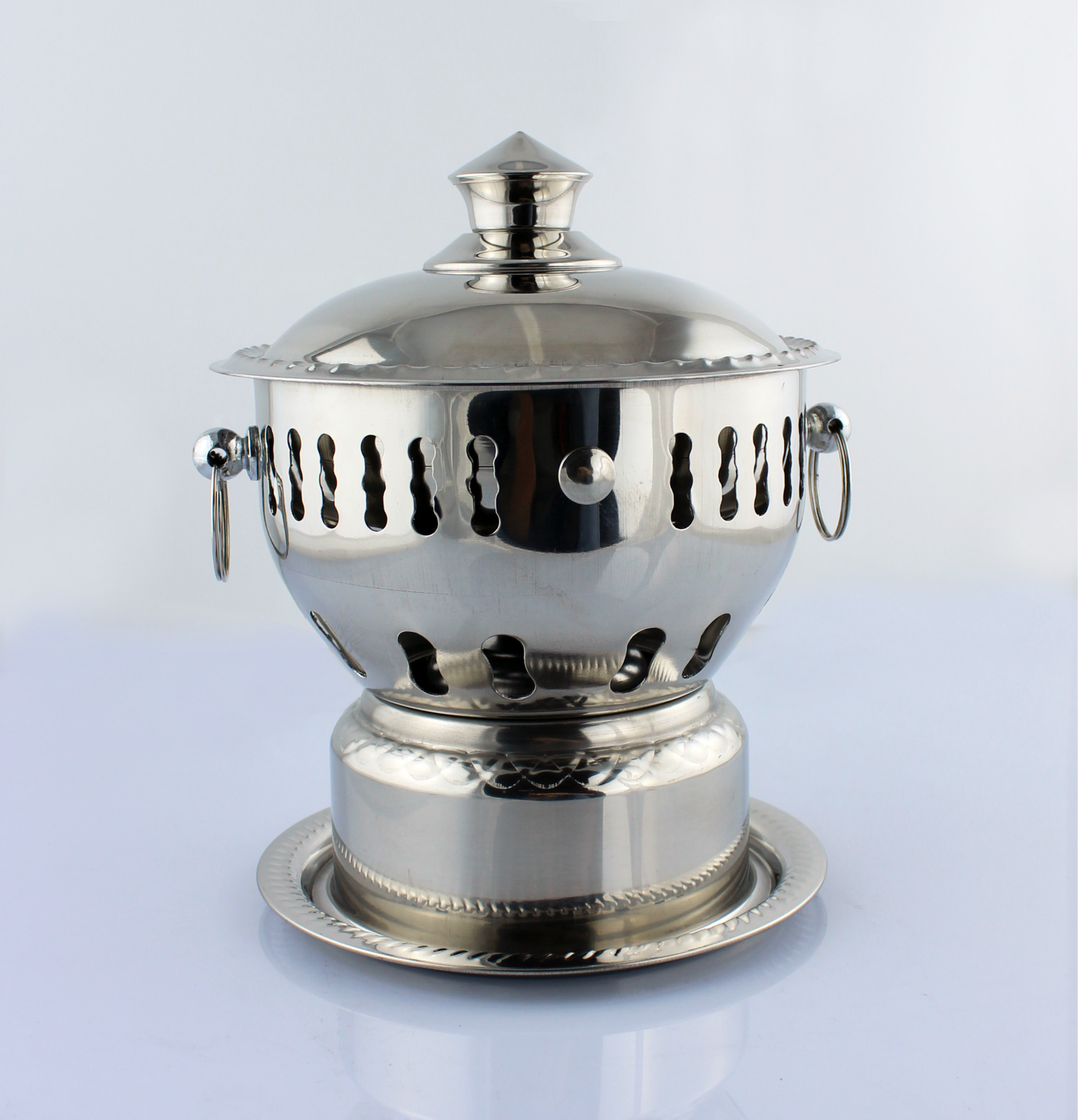 加厚不锈钢皇冠炉无磁不锈钢酒精火锅炉自助餐炉