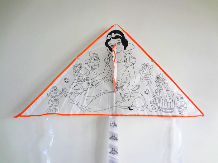 儿童风筝diy风筝三角风筝空白教学绘画填色涂鸦小风筝亲子