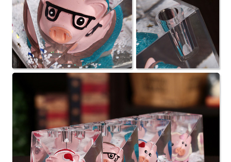 h2513 sy32斜方猪摆件 时尚家居卧室桌面装饰 情侣闺蜜生日礼物