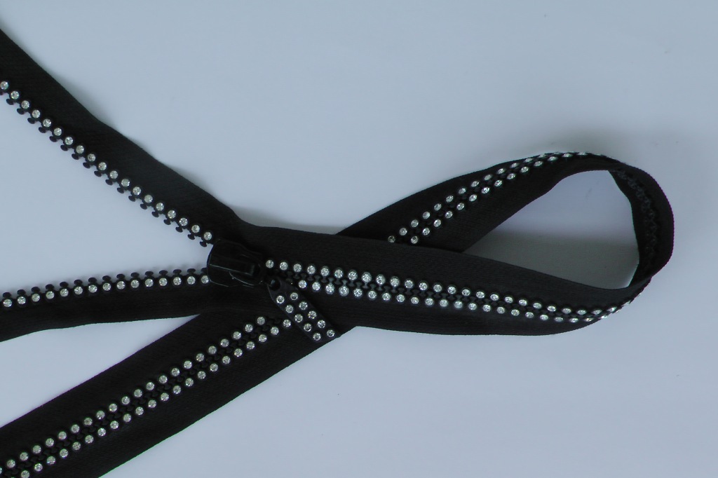 10#双排钻石拉链精品彩色装饰用钻石拉链 专业订制