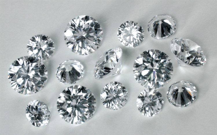 白色圆形人工宝石 aaa级锆石 裸钻 diy饰品手工材料配件 厂家直销