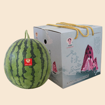 农家批发 老宋瓜王绿色新鲜有籽麒麟西瓜礼盒装 汁多味甜大西瓜