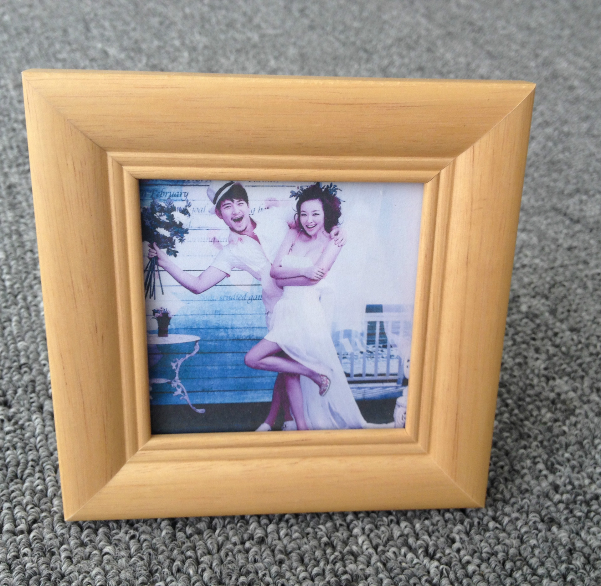 深圳鸿业相框 田园风格印尼a级白木 6寸