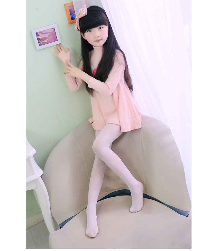 华纳夏季薄款女童连裤袜透明包芯丝儿童打底裤糖果色舞蹈袜丝袜