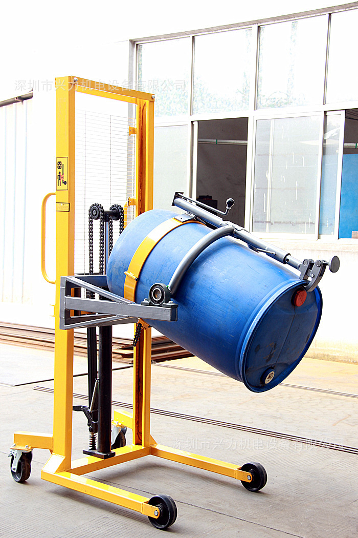 da4501手动油桶倒料堆高车da400倒桶机有带称和电动款翻转器