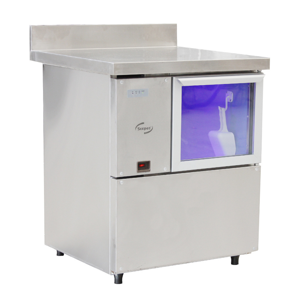 厂家直销嵌入式制冰机台下式制冰机方块冰制冰机sc-80a奶茶店设备