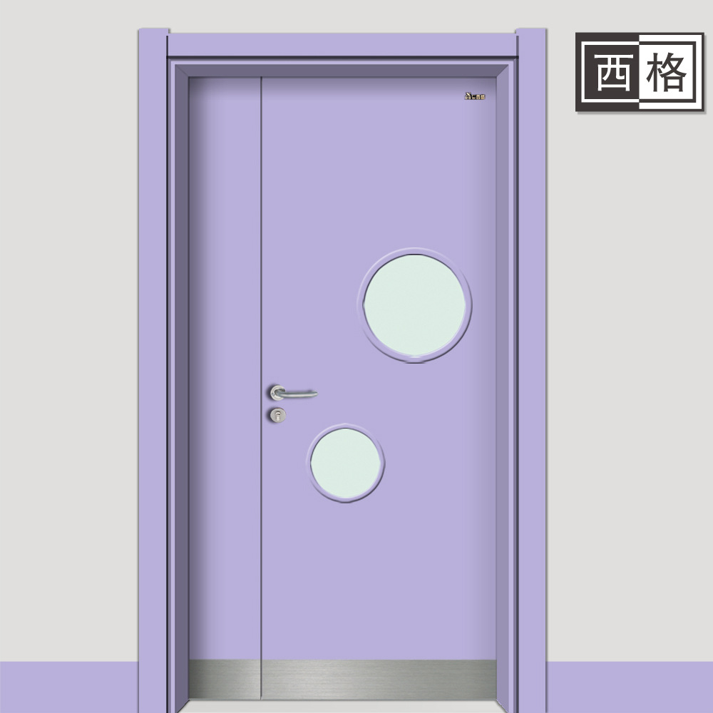 定制早教中心教室门幼儿园卡通子母门带亮子