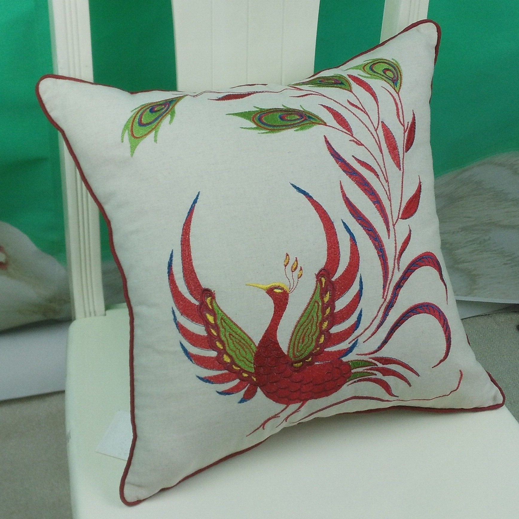 专业定制 棉麻绣花抱枕靠垫套办公室汽车沙发床头创意靠枕