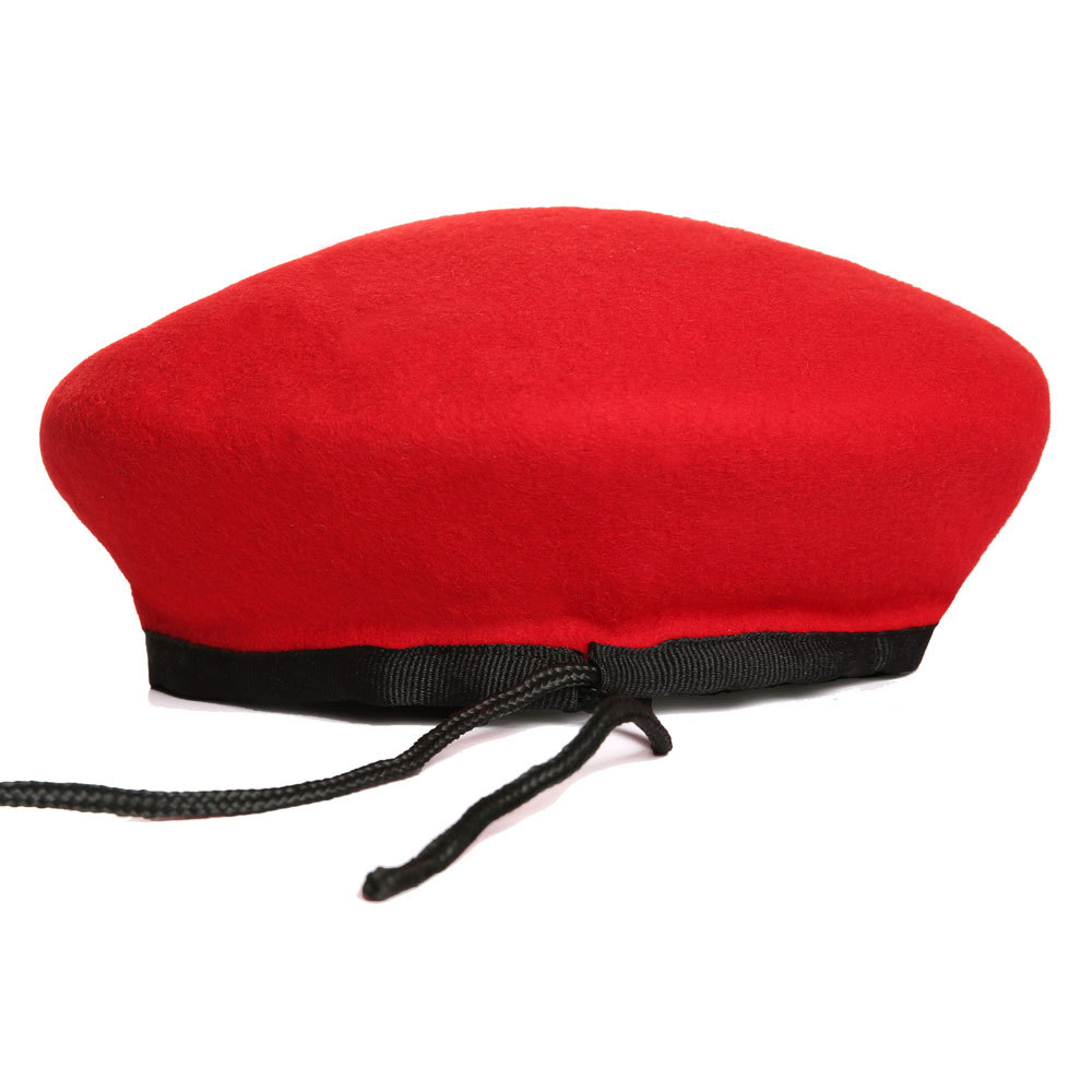 2017新款夏季高档外贸出口欧美款多色礼仪呢绒贝雷帽设计定做批发