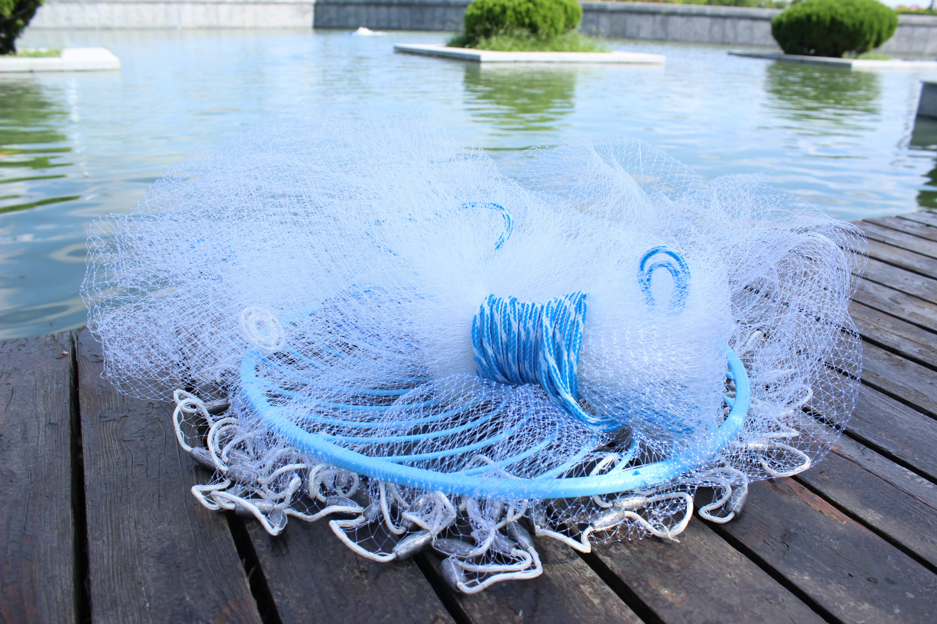 撒网单丝飞盘渔网 超长耐用尼龙手抛网 欢迎订购其他垂钓用品-渔具