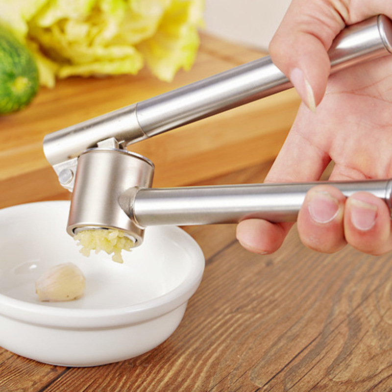 钢柄压蒜器 锌合金磨姜蒜蓉器 蒜泥器 捣蒜器 榨蒜器手动夹