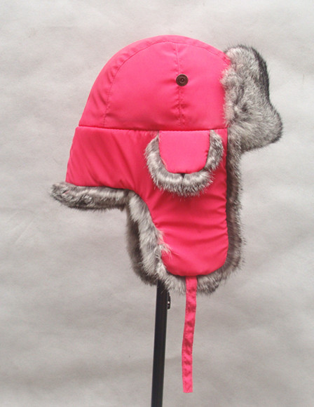 专业生产兔皮帽子 兔皮雷锋帽 裘皮帽子 皮草帽子 兔毛帽子