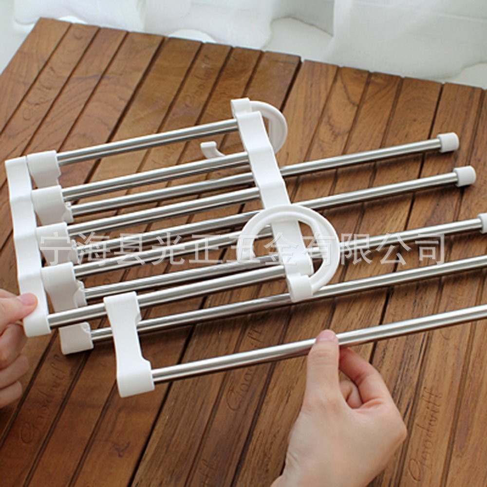 厂方直供多功能折叠裤架 不锈钢裤架 衣架 可折叠