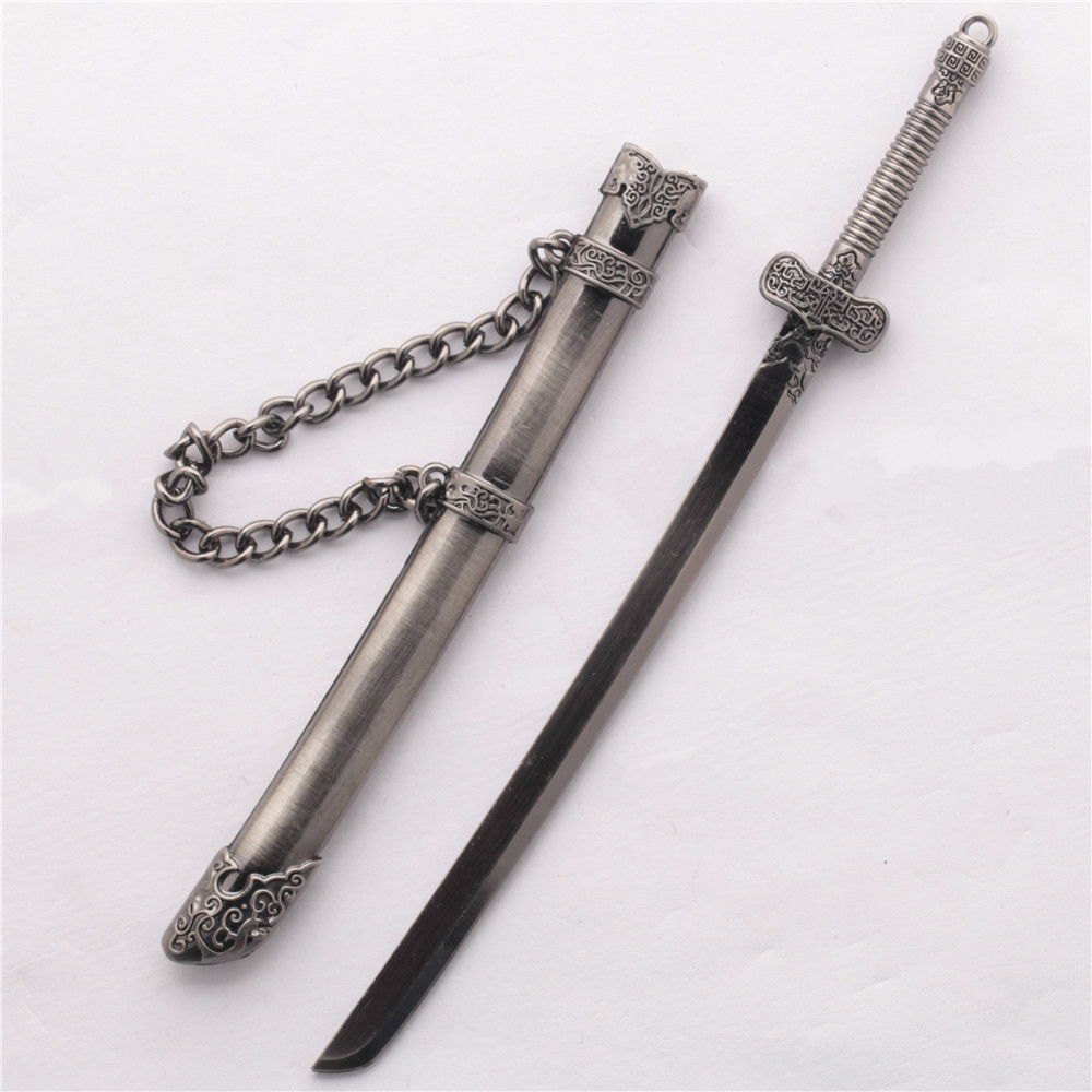 盗墓笔记周边小哥张起灵黑金古刀鞘刀17厘米动漫鞘刀武士刀批发