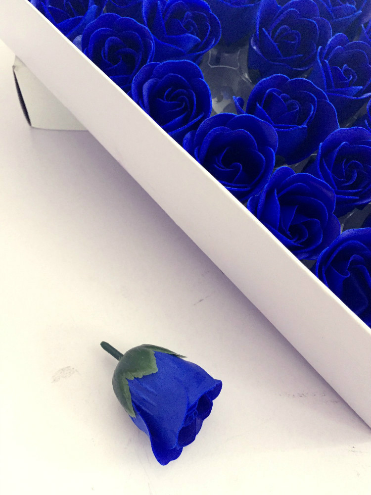 带底托玫瑰香皂花头仿真玫瑰花花朵淘宝花店花束插花制作材料现货