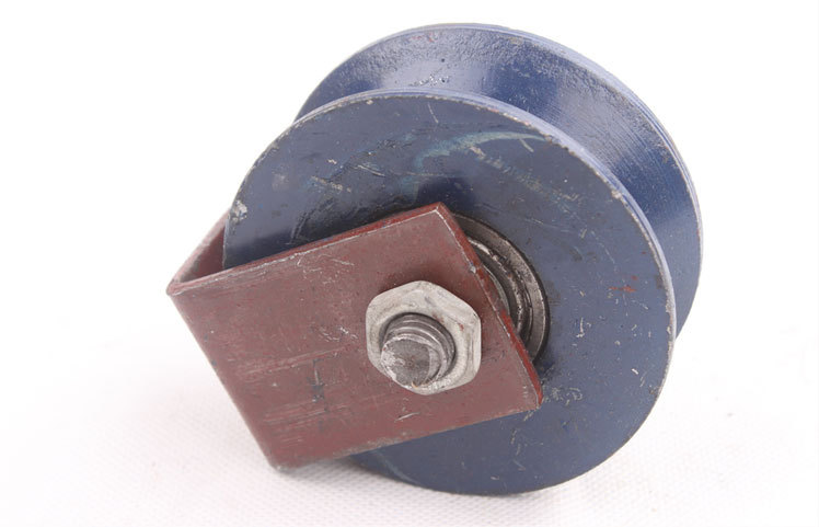 重庆脚轮批发供应v型轨道轮 槽轮 带支架铸铁轨道轮 定制定做