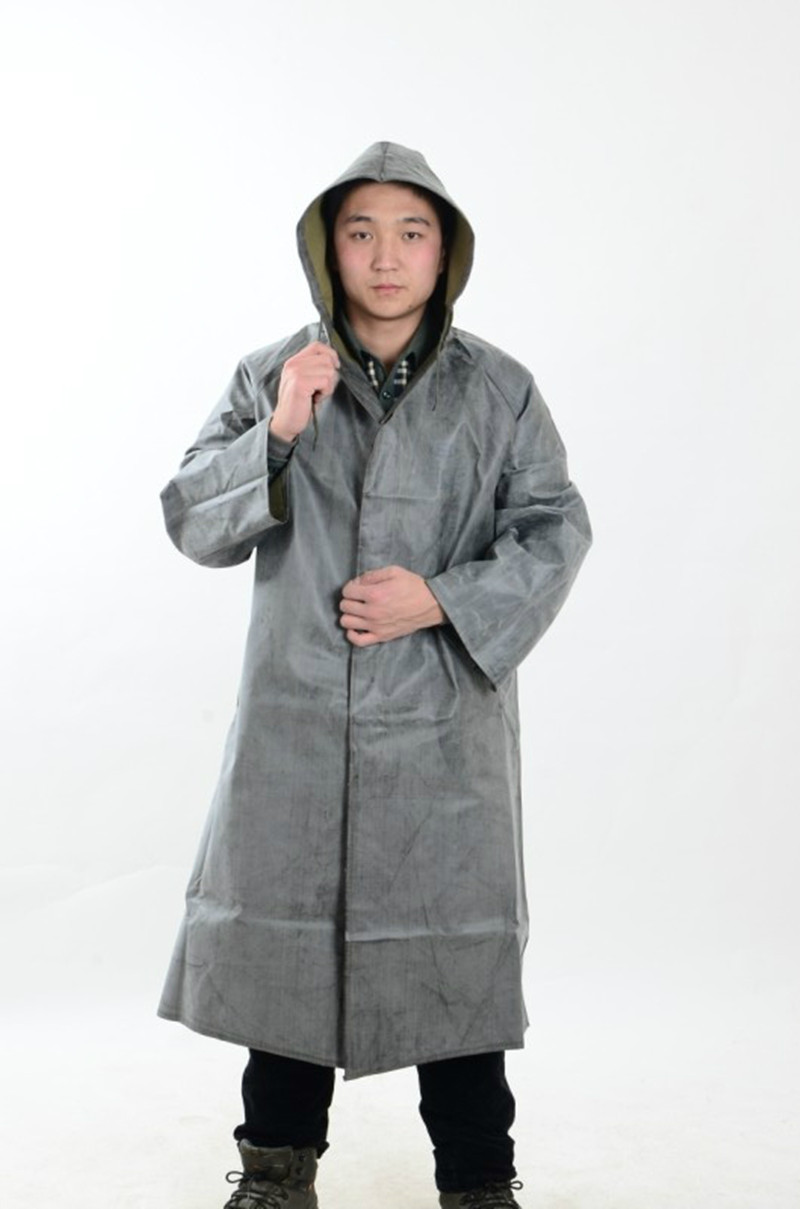 3520带袖橡胶雨衣 加厚坚固耐用帆布雨衣 87老式橡胶雨衣