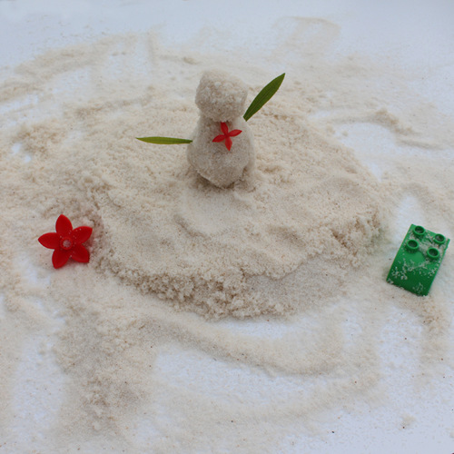 直销 营造海景堆砌沙滩天然白沙子 干净环保尺寸均匀儿童白沙