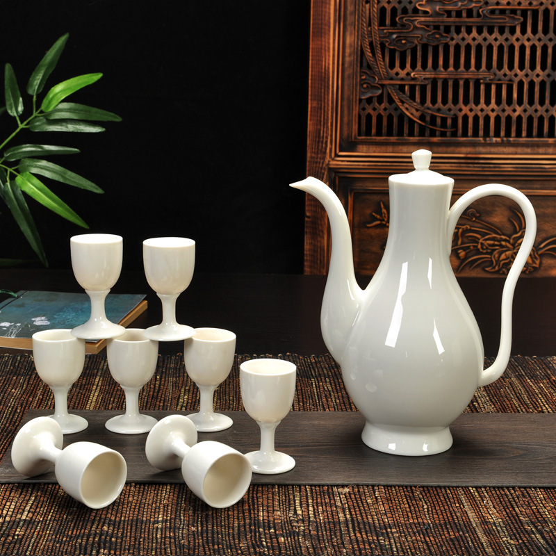 星峰酒壶酒具 高脚杯 醒酒器 小酒壶 白酒高档促销礼品陶瓷工