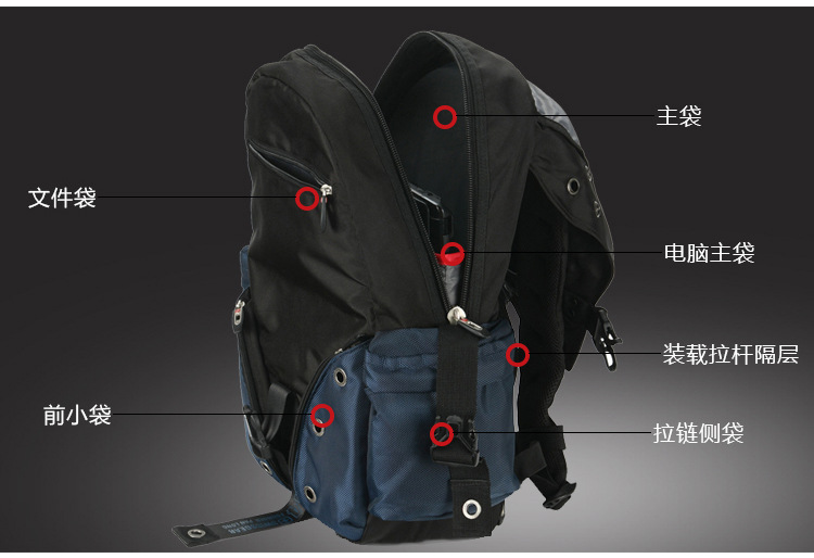 瑞士军刀双肩包笔记本电脑包sa1623防水电脑包15寸电脑背包厂家