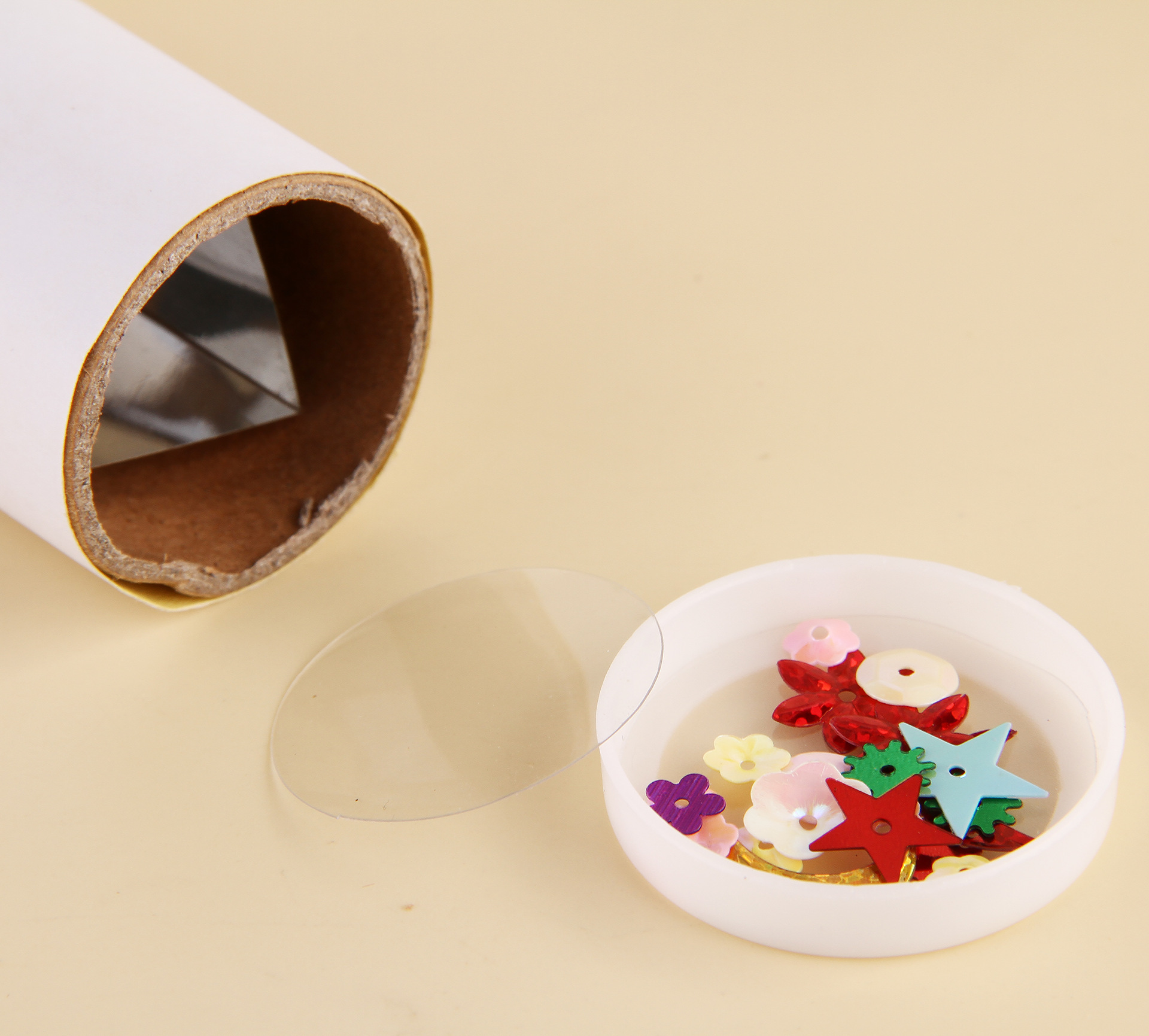 diy小万花筒厂家直销 8*3cm小号万花筒 幼儿diy 幼儿科教用品