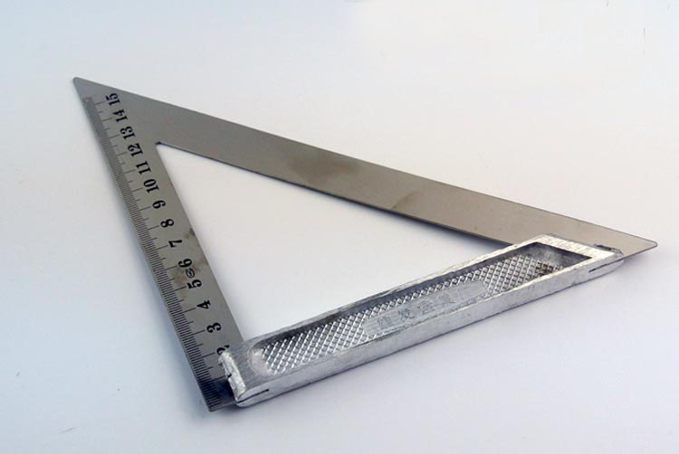 工业级铝座三角尺45度木工直角尺90度宽座角尺加厚不锈钢三角尺