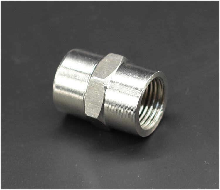 4分不锈钢内丝接头对丝直接/六角内丝管箍/水管接头配件内丝对接