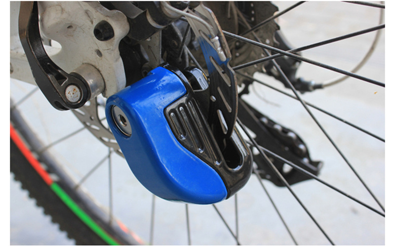 自行车报警器碟刹锁摩托车锁碟盘锁电动车锁防盗锁山地车锁