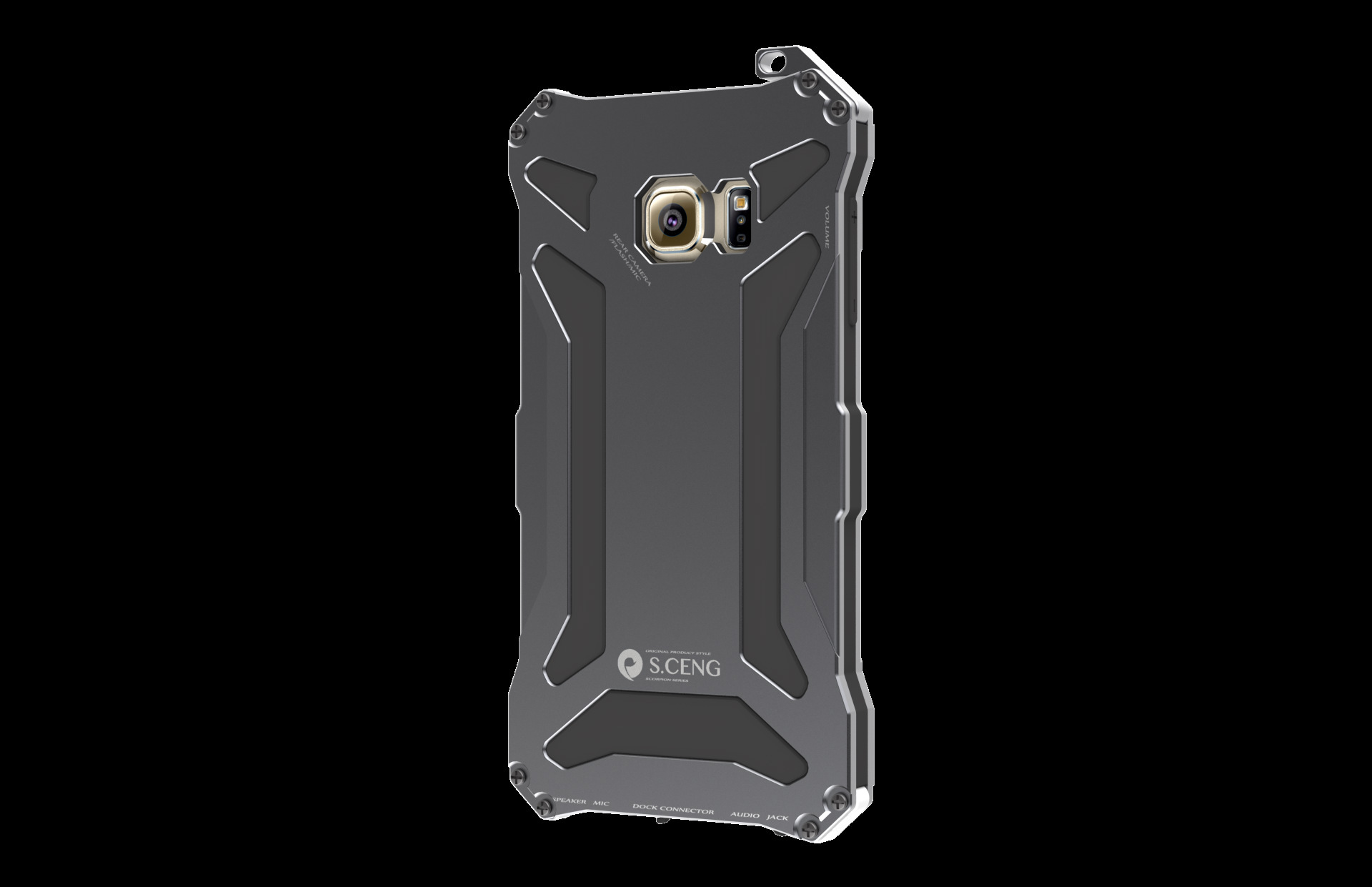 S.CENG Gundam Water Resistant Dustproof Shockproof Silicone Gorilla Glass Aluminum Alloy Metal Case Cover for Samsung Galaxy S6