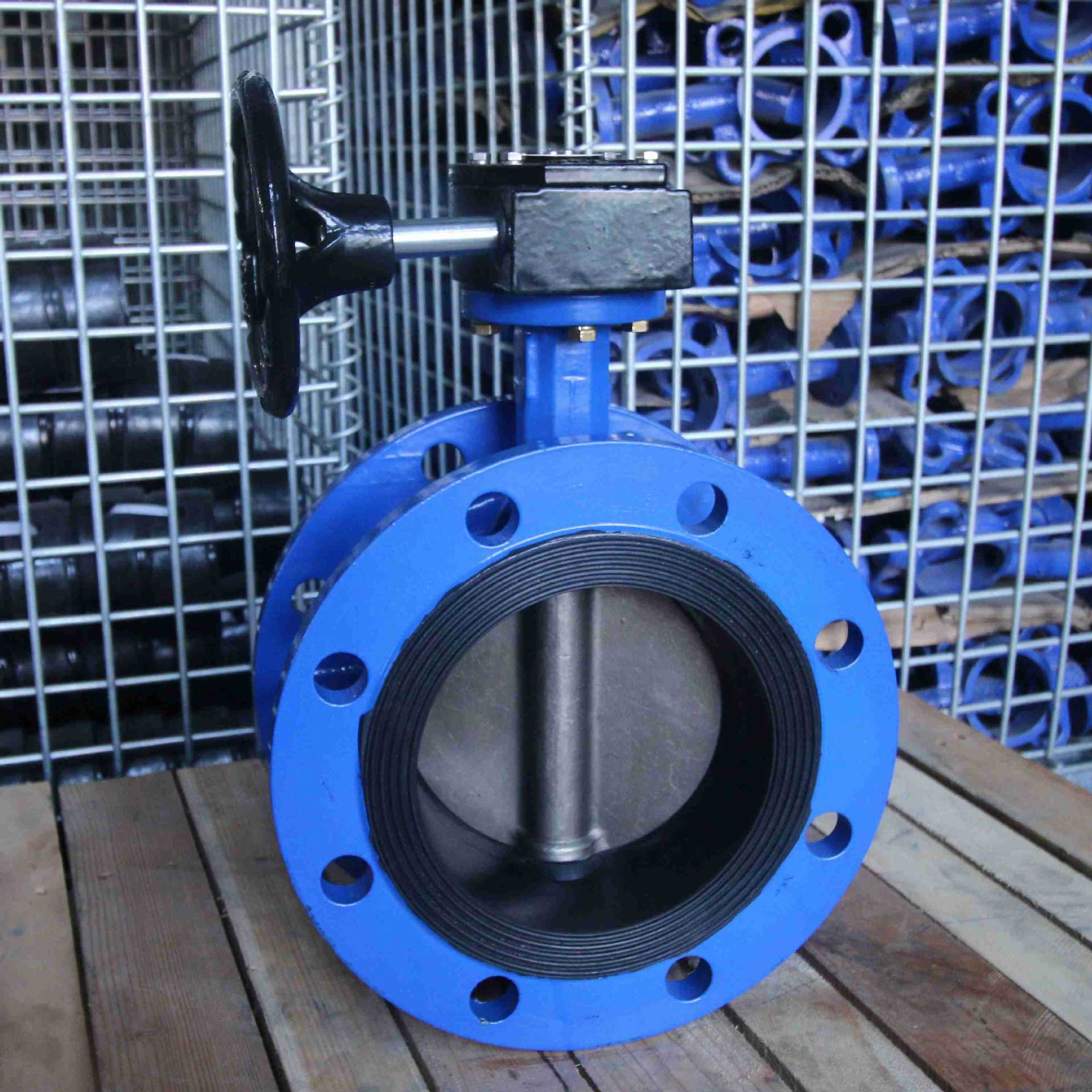 4529阀板蜗轮法兰式软密封脱硫蝶阀