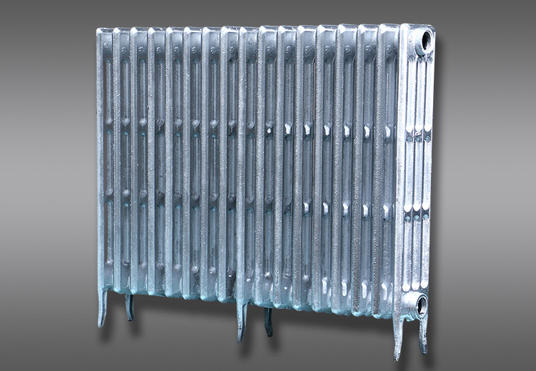 暖气片四柱国标813暖气片家用老式铸铁喷塑烤漆银粉内腔无砂