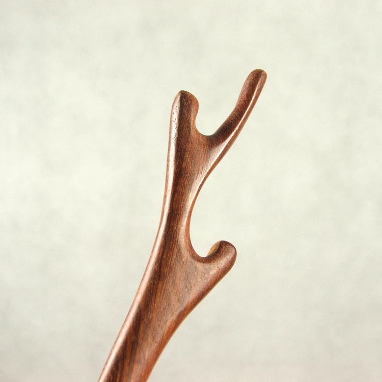 龙角 黑檀木簪子盘头古典发簪发钗古风发簪diy配件礼品步摇木发簪